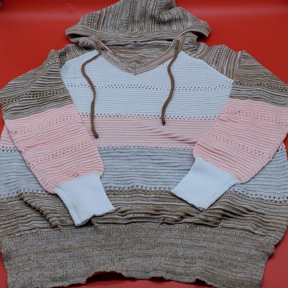 ⭐Fun Striped Perforated Hoodie - Picture 3 of 11